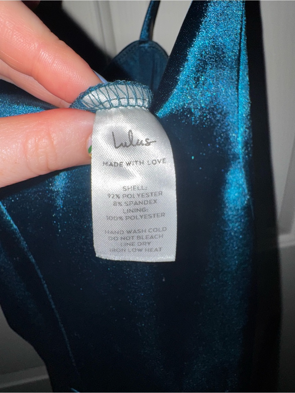 Lulus Forever Your Girl Teal Satin Bodycon Dress - Picture 8 of 10